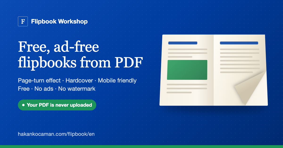 Flipbook Workshop: free, ad-free PDF to flipbook converter